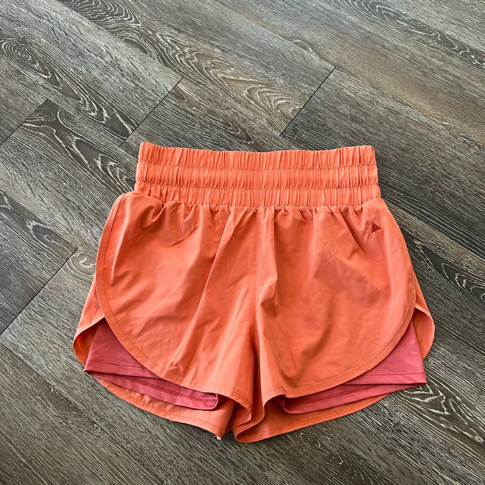 Balance Athletica High Waist Shorts - Orange and Pink